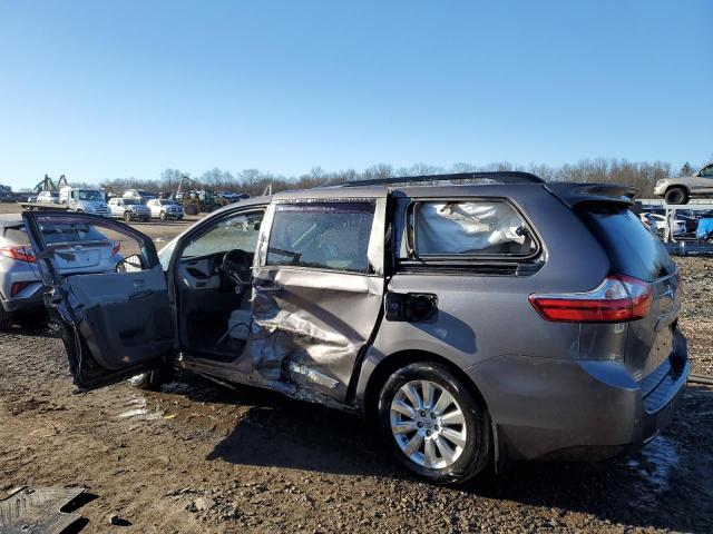 5TDDK3DC4GS130694 - 2016 TOYOTA SIENNA XLE GRAY photo 2