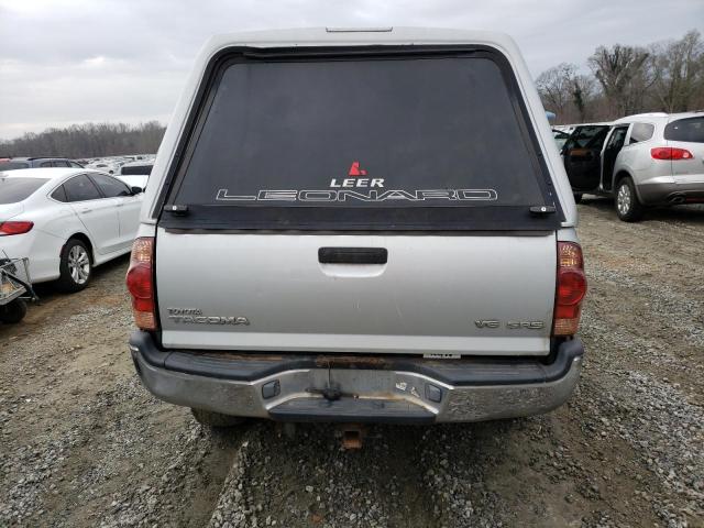 5TEMU52N36Z162287 - 2006 TOYOTA TACOMA DOUBLE CAB LONG BED SILVER photo 6