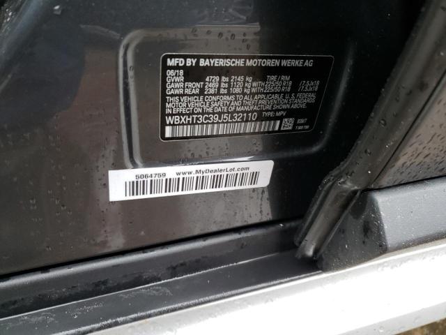 WBXHT3C39J5L32110 - 2018 BMW X1 XDRIVE28I GRAY photo 13