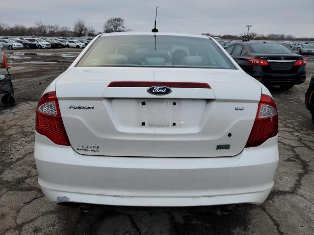 3FAHP0HG1AR162940 - 2010 FORD FUSION SE WHITE photo 6