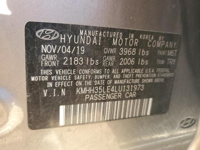 KMHH35LE4LU131973 - 2020 HYUNDAI ELANTRA GT GRAY photo 12