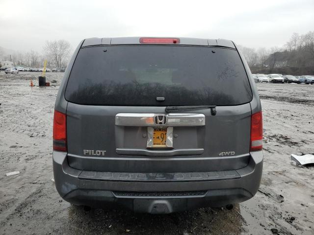 5FNYF4H22CB085802 - 2012 HONDA PILOT LX GRAY photo 6