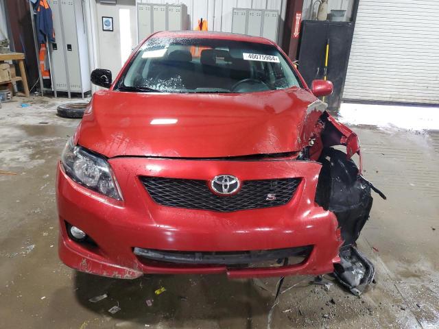 2T1BU4EE3AC481880 - 2010 TOYOTA COROLLA BASE RED photo 5