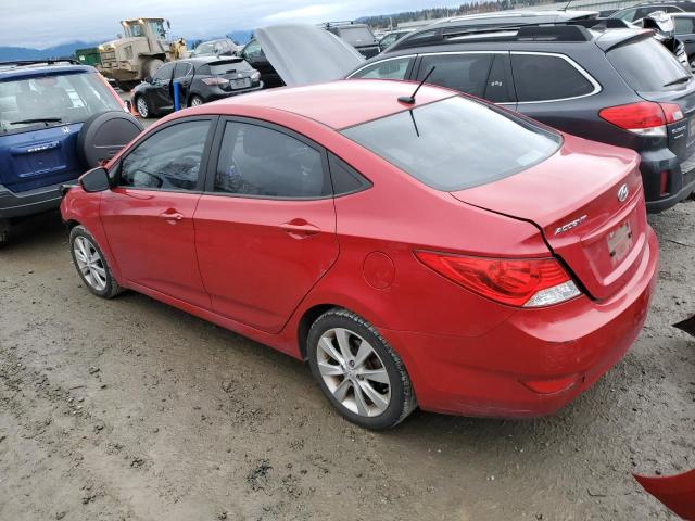 KMHCU4AE5CU048959 - 2012 HYUNDAI ACCENT GLS RED photo 2