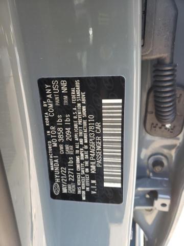 KMHLP4AG6PU378110 - 2023 HYUNDAI ELANTRA LIMITED GRAY photo 12