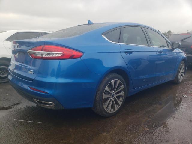 3FA6P0T90LR172815 - 2020 FORD FUSION SE BLUE photo 3