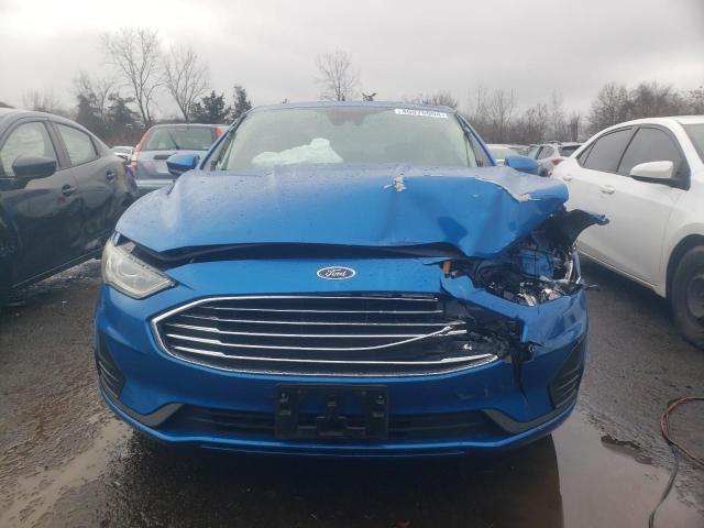 3FA6P0T90LR172815 - 2020 FORD FUSION SE BLUE photo 5