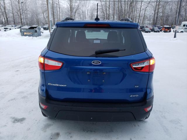 MAJ6S3GL4LC384637 - 2020 FORD ECOSPORT SE BLUE photo 6