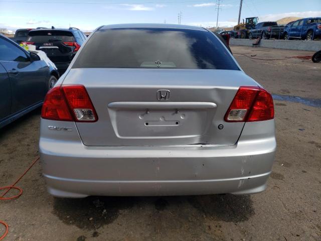 2HGES16304H627890 - 2004 HONDA CIVIC DX VP SILVER photo 6