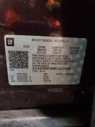 5GAERBKW8KJ227248 - 2019 BUICK ENCLAVE ESSENCE 紫色 照片 13