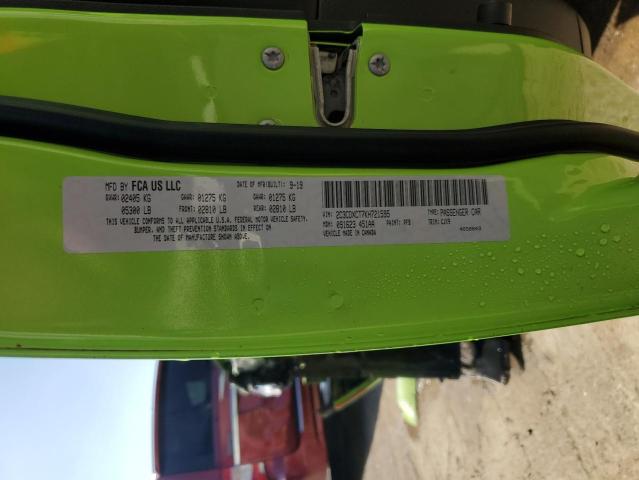 2C3CDXCT7KH721595 - 2019 DODGE CHARGER R/T GREEN photo 12