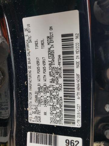 3TMDZ5BN5JM052364 - 2018 TOYOTA TACOMA DOUBLE CAB 黑色 照片 12