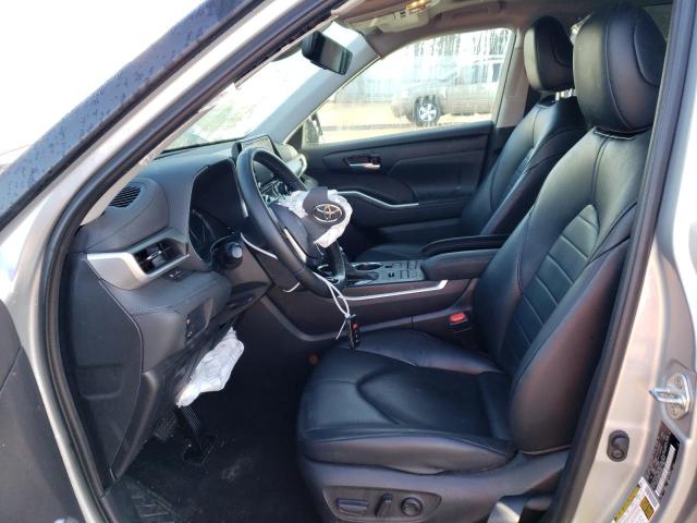 5TDGZRBH7MS552819 - 2021 TOYOTA HIGHLANDER XLE SILVER photo 7