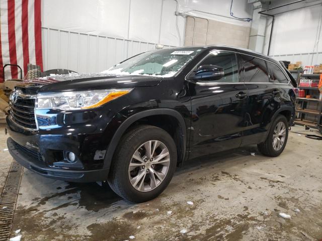 5TDJKRFH9ES038427 - 2014 TOYOTA HIGHLANDER XLE BLACK photo 1
