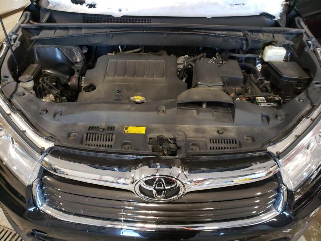 5TDJKRFH9ES038427 - 2014 TOYOTA HIGHLANDER XLE BLACK photo 12
