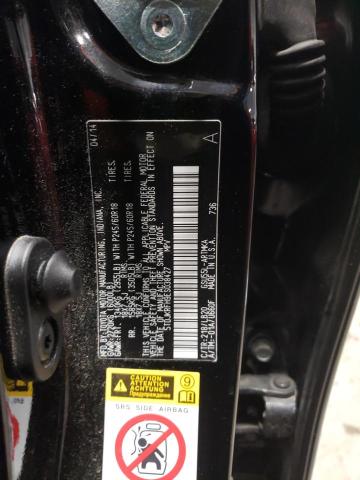 5TDJKRFH9ES038427 - 2014 TOYOTA HIGHLANDER XLE BLACK photo 14