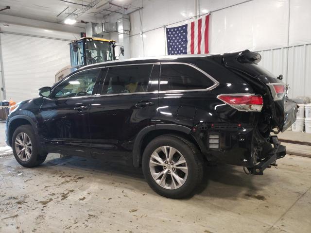 5TDJKRFH9ES038427 - 2014 TOYOTA HIGHLANDER XLE BLACK photo 2