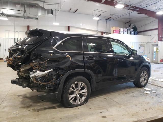 5TDJKRFH9ES038427 - 2014 TOYOTA HIGHLANDER XLE BLACK photo 3