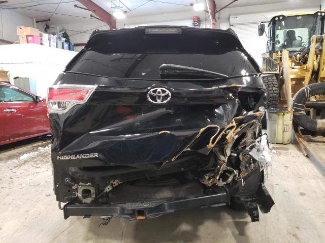 5TDJKRFH9ES038427 - 2014 TOYOTA HIGHLANDER XLE BLACK photo 6