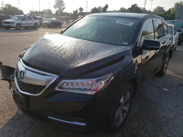 5FRYD4H25EB029957 - 2014 ACURA MDX BLACK photo 2