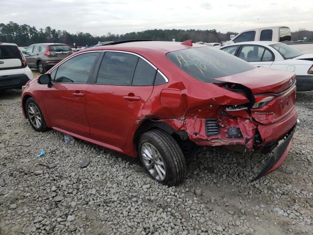 5YFFPRAE5LP021098 - 2020 TOYOTA COROLLA XLE RED photo 2