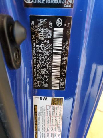 JTKDE167660131240 - 2006 TOYOTA SCION TC ლურჯი ფოტო 12