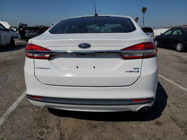 3FA6P0LU7JR235247 - 2018 FORD FUSION SE HYBRID WHITE photo 6