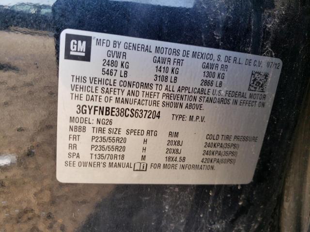 3GYFNBE38CS637204 - 2012 CADILLAC SRX PERFORMANCE COLLECTION Қара фото 12