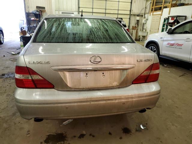 JTHBN36F340161714 - 2004 LEXUS LS 430 SILVER photo 6