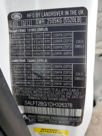 SALFT2BG1DH326378 - 2013 LAND ROVER LR2 HSE TECHNOLOGY WHITE photo 12