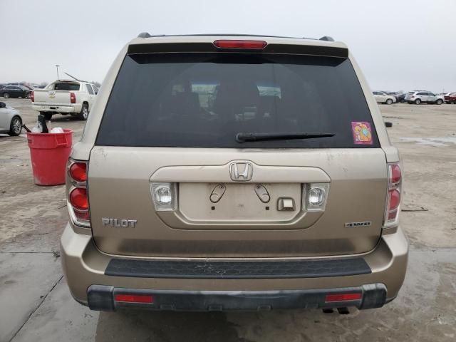 2HKYF18737H521445 - 2007 HONDA PILOT EXL TAN photo 6