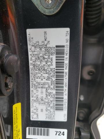 3TMJU4GN5EM163846 - 2014 TOYOTA TACOMA DOUBLE CAB PRERUNNER GRAY photo 12