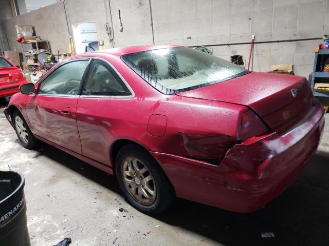 1HGCG22502A036993 - 2002 HONDA ACCORD EX RED photo 2