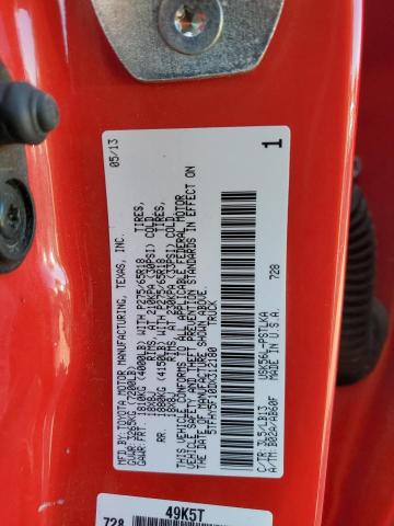 5TFHY5F10DX312180 - 2013 TOYOTA TUNDRA CREWMAX LIMITED RED photo 12