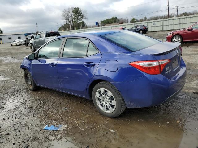 2T1BURHE9EC140157 - 2014 TOYOTA COROLLA L BLUE photo 2