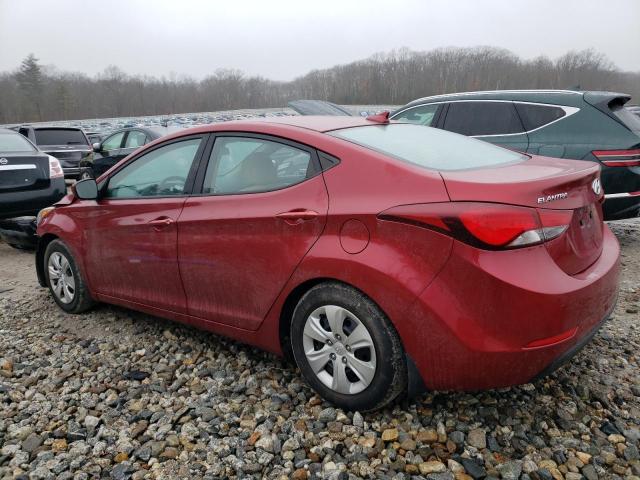 5NPDH4AE3GH794341 - 2016 HYUNDAI ELANTRA SE BURGUNDY photo 2