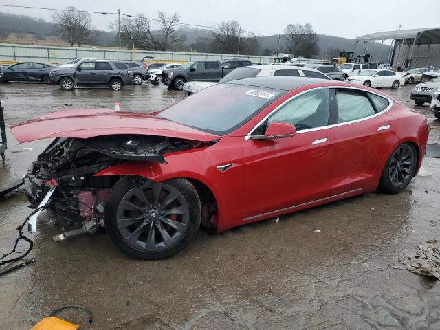 5YJSA1E47LF407889 - 2020 TESLA MODEL S RED photo 1