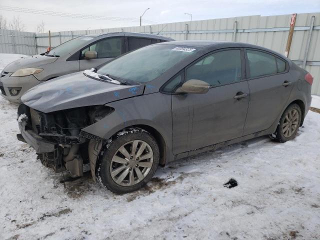 KNAFX4A69E5067249 - 2014 KIA FORTE LX GRAY photo 1