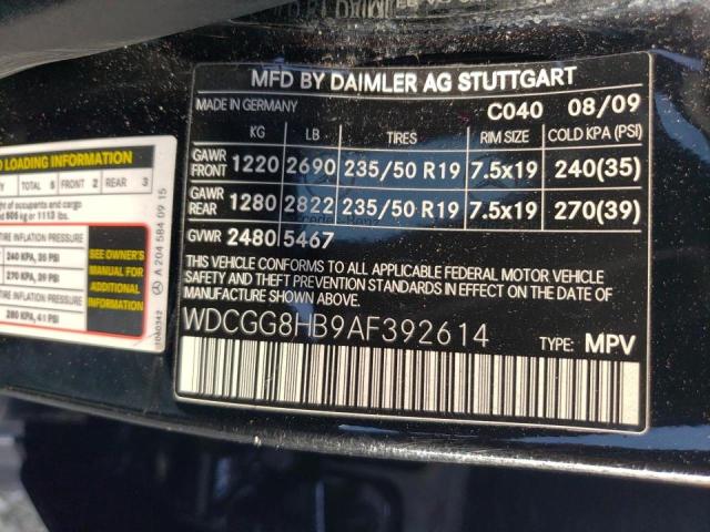 WDCGG8HB9AF392614 - 2010 MERCEDES-BENZ GLK 350 4MATIC BLACK photo 12