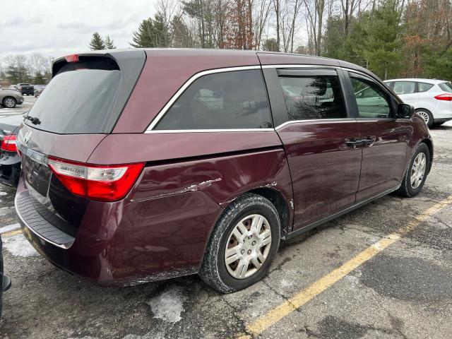 5FNRL5H2XBB078226 - 2011 HONDA ODYSSEY LX MAROON photo 4