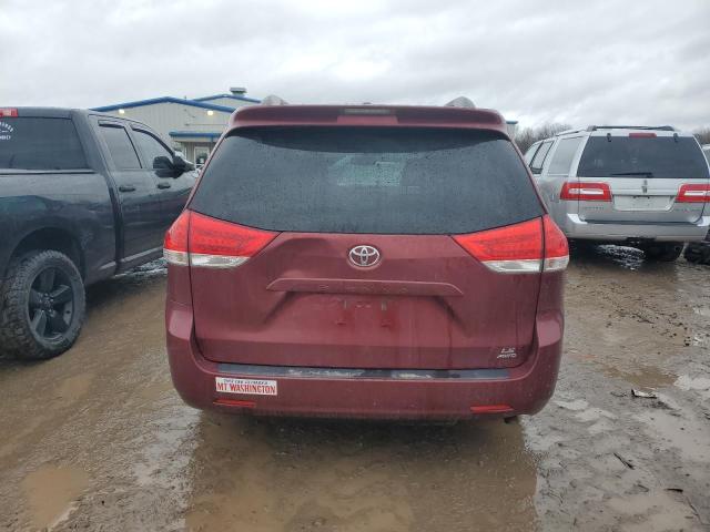 5TDJK3DC6BS021567 - 2011 TOYOTA SIENNA LE BURGUNDY photo 6