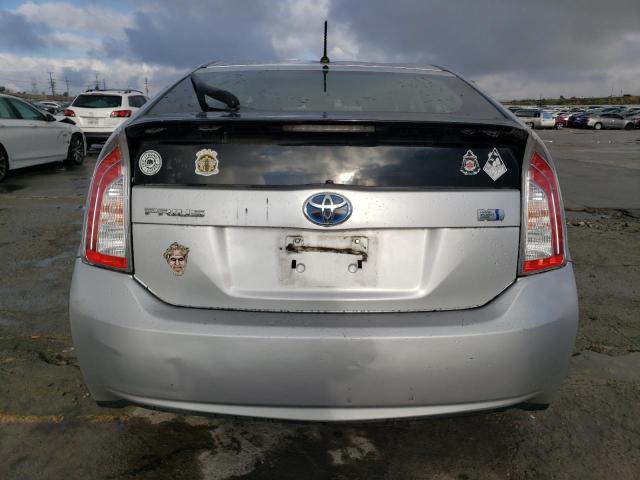 JTDKN3DU7D0339790 - 2013 TOYOTA PRIUS SILVER photo 6