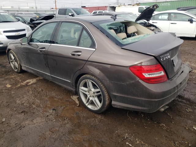 WDDGF4HB2DA795360 - 2013 MERCEDES-BENZ C 250 BROWN photo 2