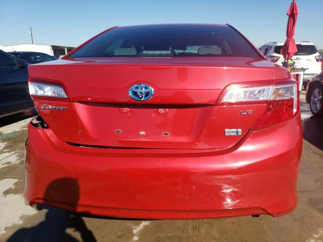 4T1BD1FKXCU009731 - 2012 TOYOTA CAMRY HYBRID RED photo 6