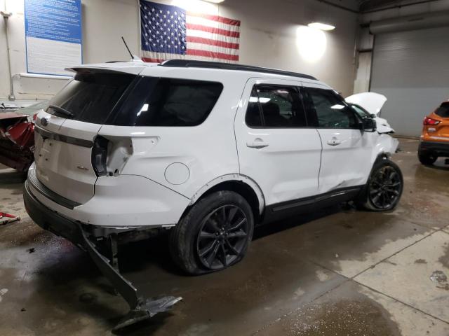 1FM5K8D89JGB14243 - 2018 FORD EXPLORER XLT WHITE photo 3