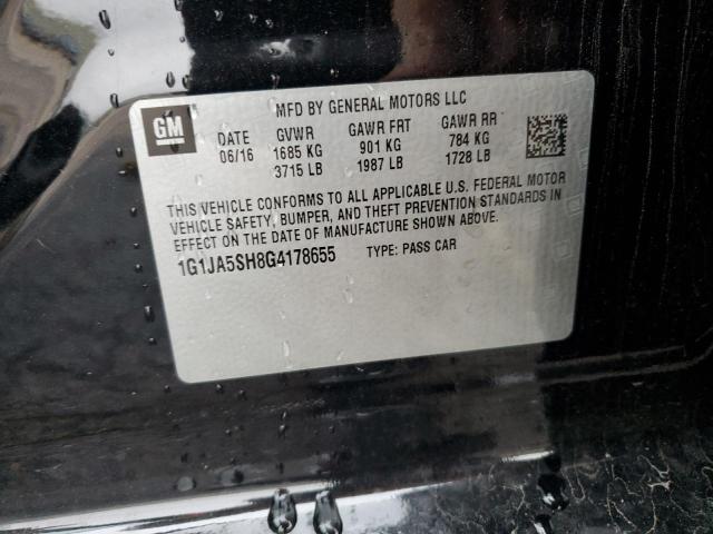 1G1JA5SH8G4178655 - 2016 CHEVROLET SONIC LS 黑色 照片 12