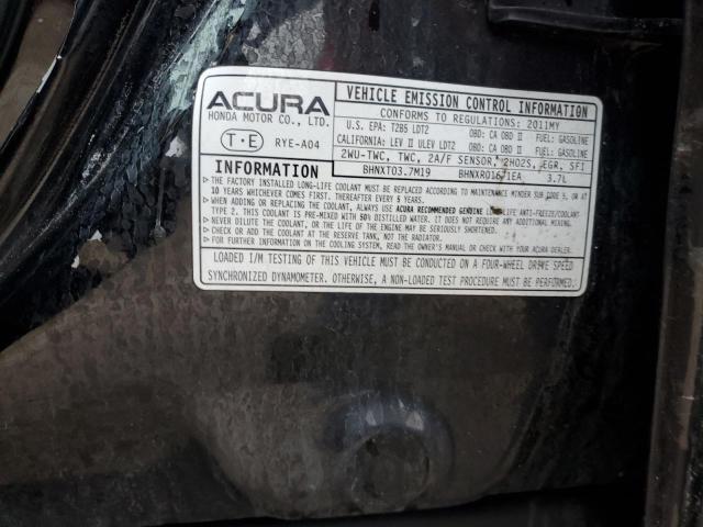 2HNYD2H63BH517541 - 2011 ACURA MDX TECHNOLOGY 黑色 照片 12