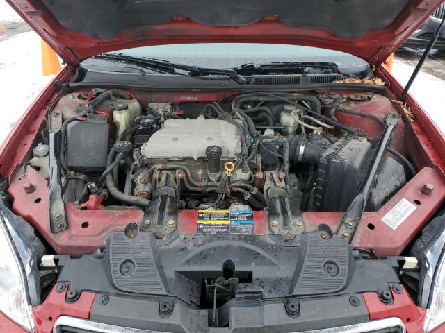 2G1WT58K281218437 - 2008 CHEVROLET IMPALA LT RED photo 11