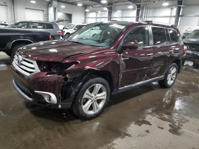 5TDDK3EH0DS255746 - 2013 TOYOTA HIGHLANDER LIMITED MAROON photo 1