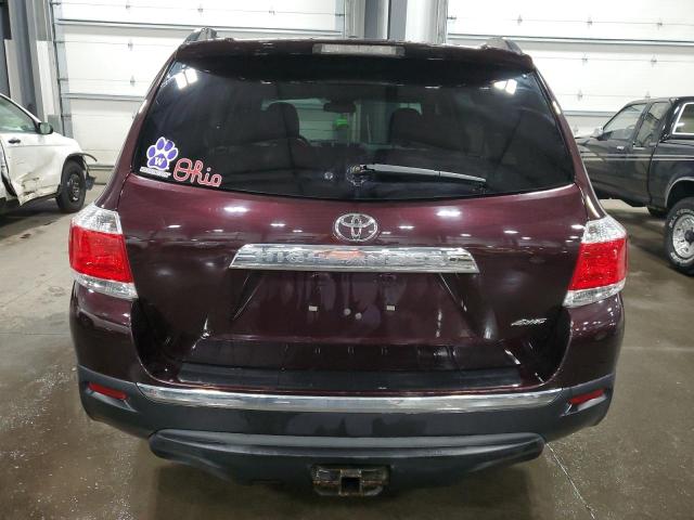 5TDDK3EH0DS255746 - 2013 TOYOTA HIGHLANDER LIMITED MAROON photo 6